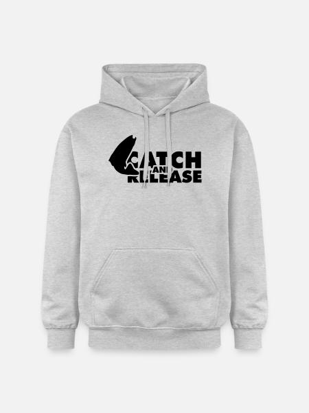 Catch and Release - Gildan Unisex Softstyle® Midweight Hoodie - Hellgrau meliert