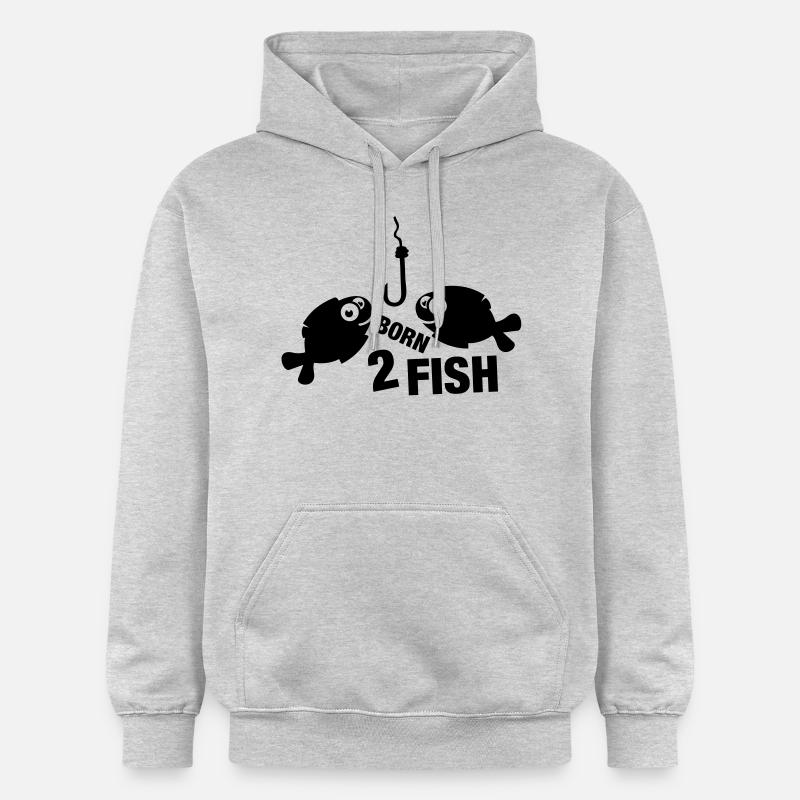 born_2_fish_comic_t1 - Sweat à capuche Softstyle® Gildan Unisexe - gris clair chiné