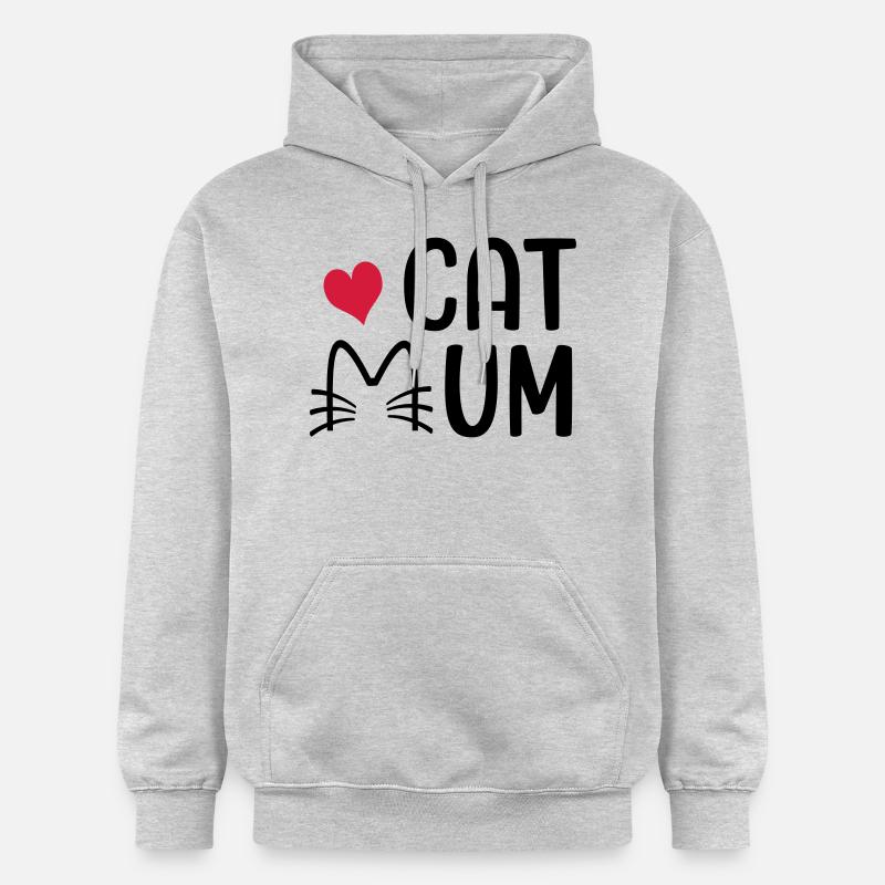 Chat - Sweat à capuche Softstyle® Gildan Unisexe - gris clair chiné