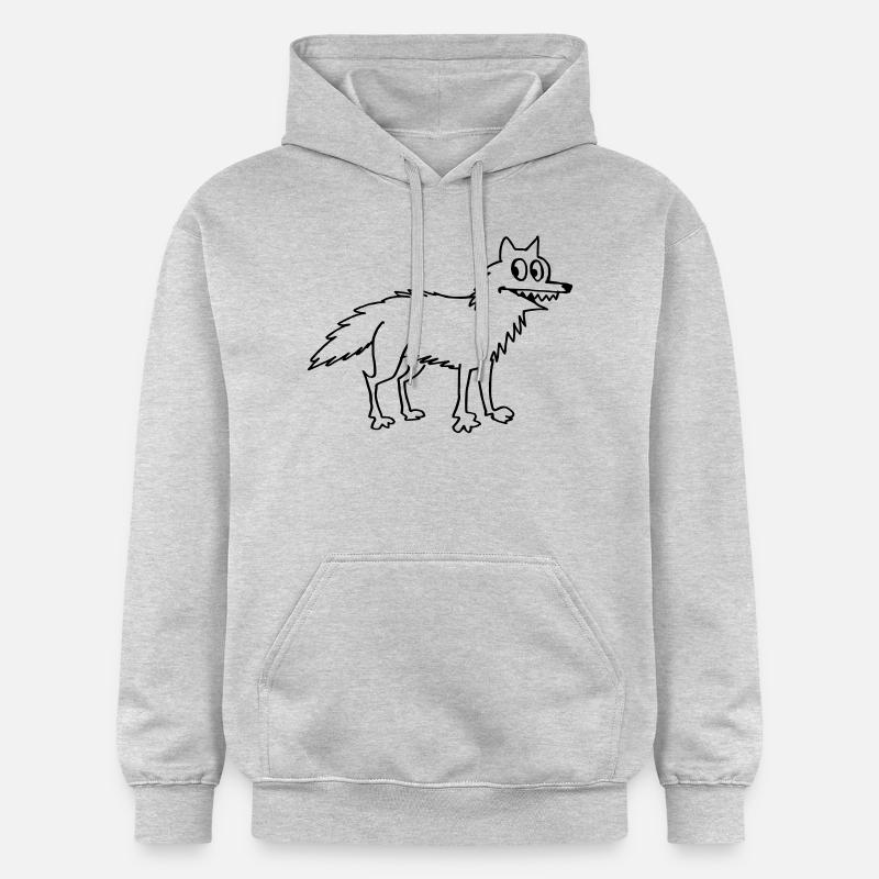 Wolf - Sweat à capuche Softstyle® Gildan Unisexe - gris clair chiné