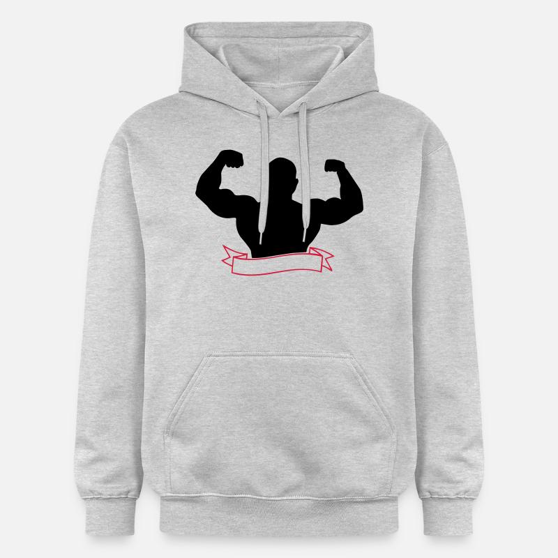 Bodybuilder - Sweat à capuche Softstyle® Gildan Unisexe - gris clair chiné