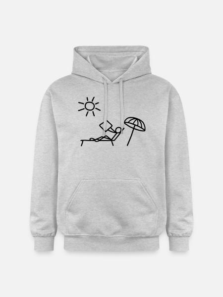 Read sunbathing & newspaper - Gildan Unisex Softstyle® Midweight Hoodie - light heather grey
