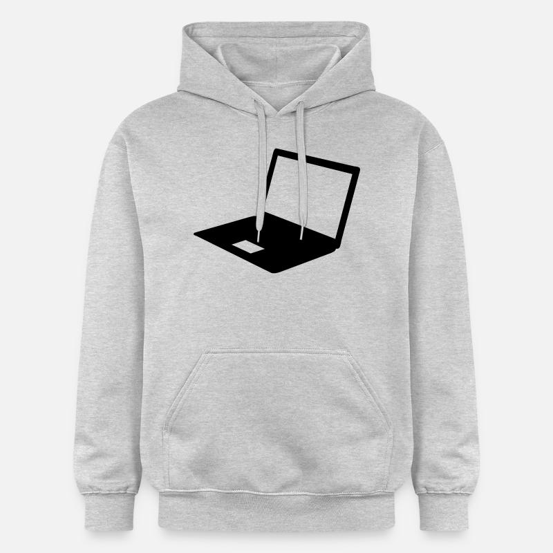 Ordinateur - Sweat à capuche Softstyle® Gildan Unisexe - gris clair chiné