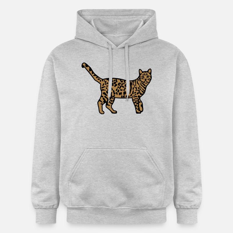 Chat - Sweat à capuche Softstyle® Gildan Unisexe - gris clair chiné