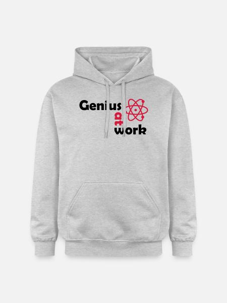 genius at work - Gildan Unisex Softstyle® Midweight Hoodie - Hellgrau meliert