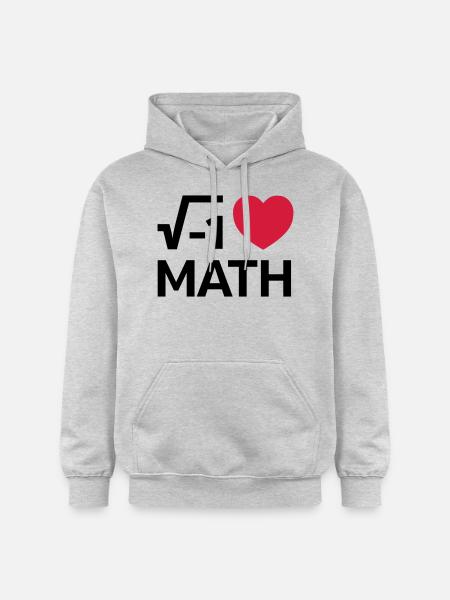 I Love Math - Sweat à capuche Softstyle® Gildan Unisexe - gris clair chiné