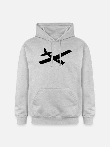 flugzeug - Gildan Unisex Softstyle® Midweight Hoodie - Hellgrau meliert