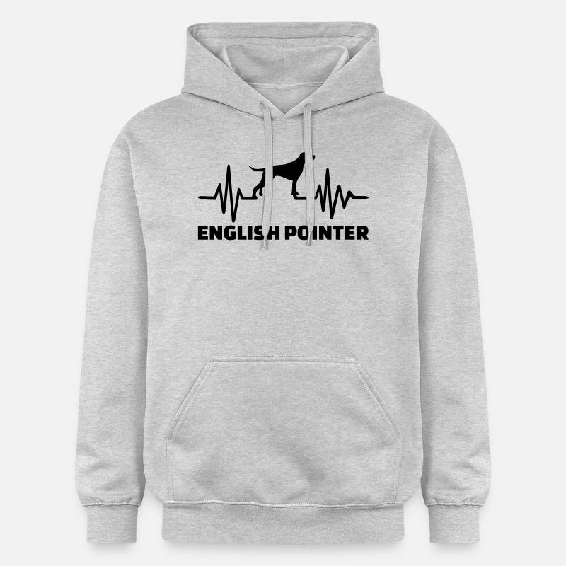 English Pointer - Sweat à capuche Softstyle® Gildan Unisexe - gris clair chiné