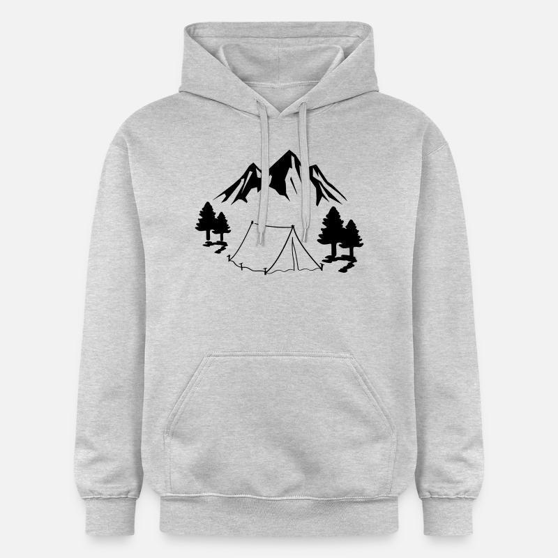 Tente de camping - Sweat à capuche Softstyle® Gildan Unisexe - gris clair chiné