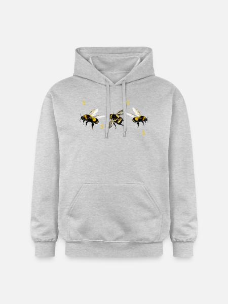 Kleine puschel Hummel - Gildan Unisex Softstyle® Midweight Hoodie - Hellgrau meliert