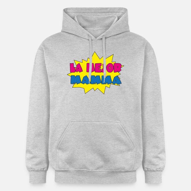 LA MEJOR MAMMA - Sweat à capuche Softstyle® Gildan Unisexe - gris clair chiné