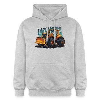BULLDOZER, EARTH MOVER - Gildan Unisex Softstyle® Midweight Hoodie - light heather grey - Front - Liana (172cm) & Jaron (178cm)