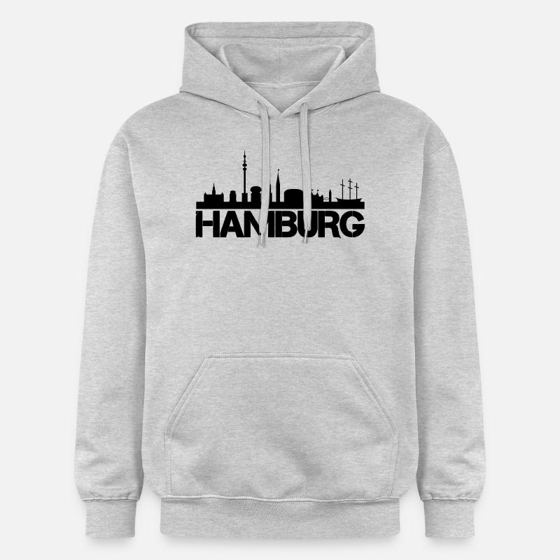 Horizon de Hambourg - Sweat à capuche Softstyle® Gildan Unisexe - gris clair chiné