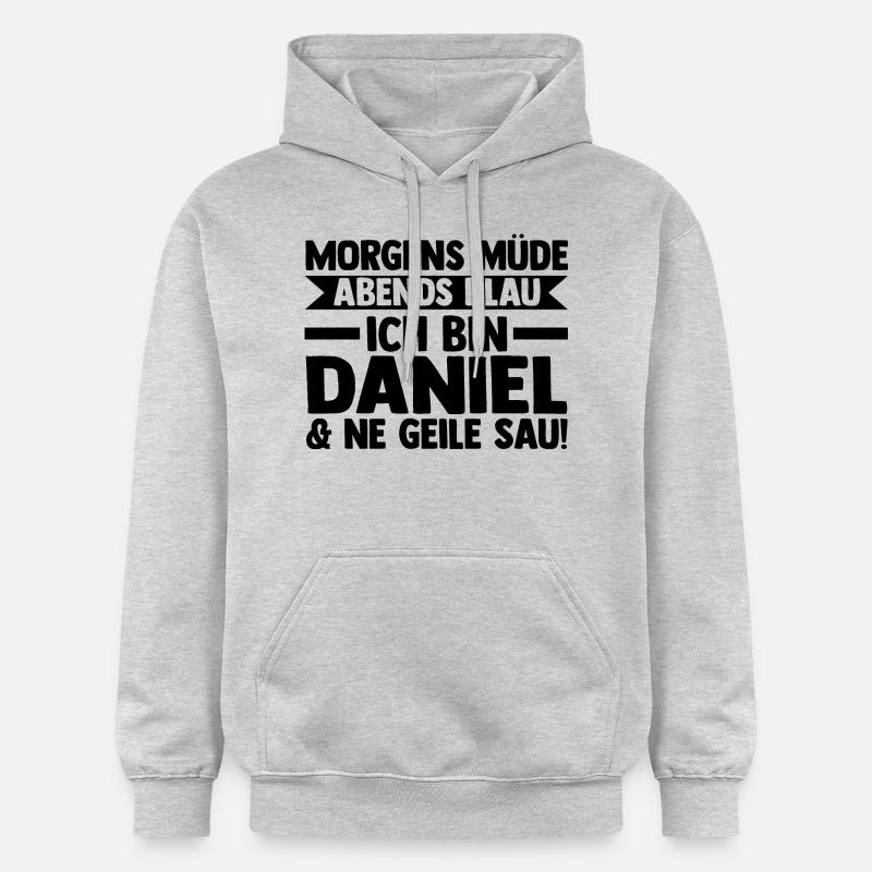 Prénom Daniel - Sweat à capuche Softstyle® Gildan Unisexe - gris clair chiné