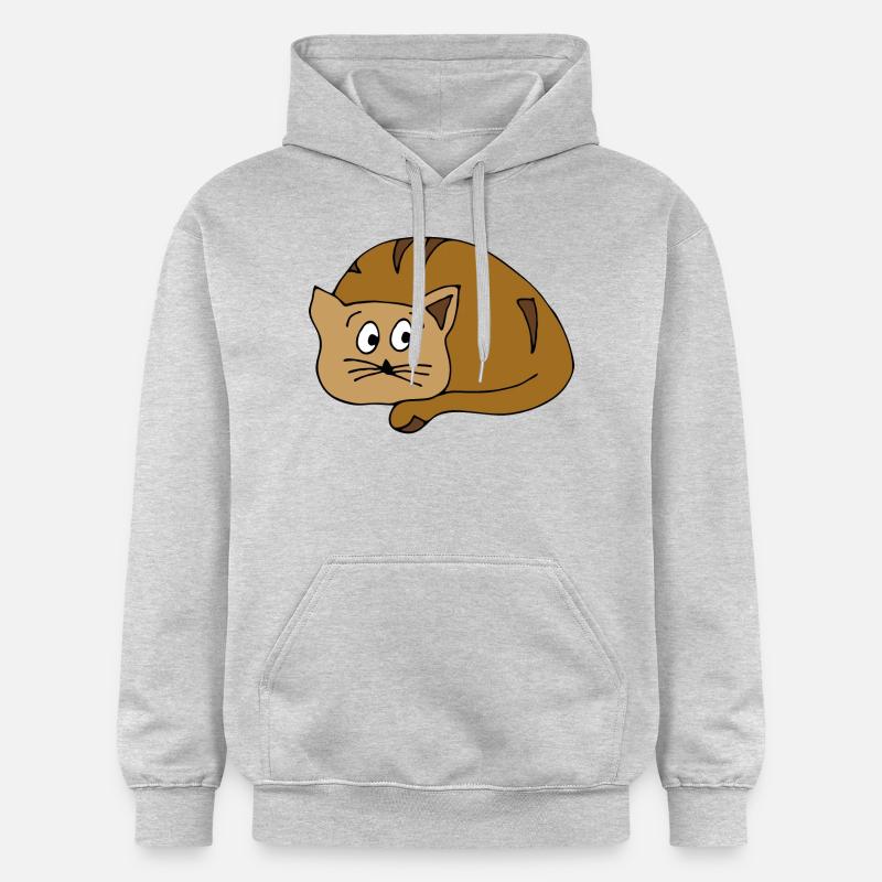 Chat - Sweat à capuche Softstyle® Gildan Unisexe - gris clair chiné