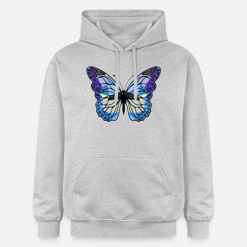 Papillon - Sweat à capuche Softstyle® Gildan Unisexe - gris clair chiné