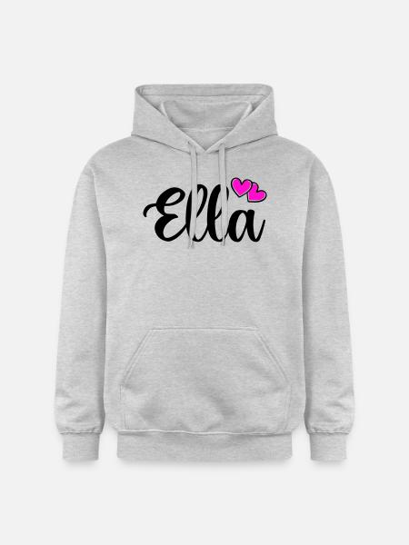 Ella Name - Gildan Unisex Softstyle® Midweight Hoodie - light heather grey