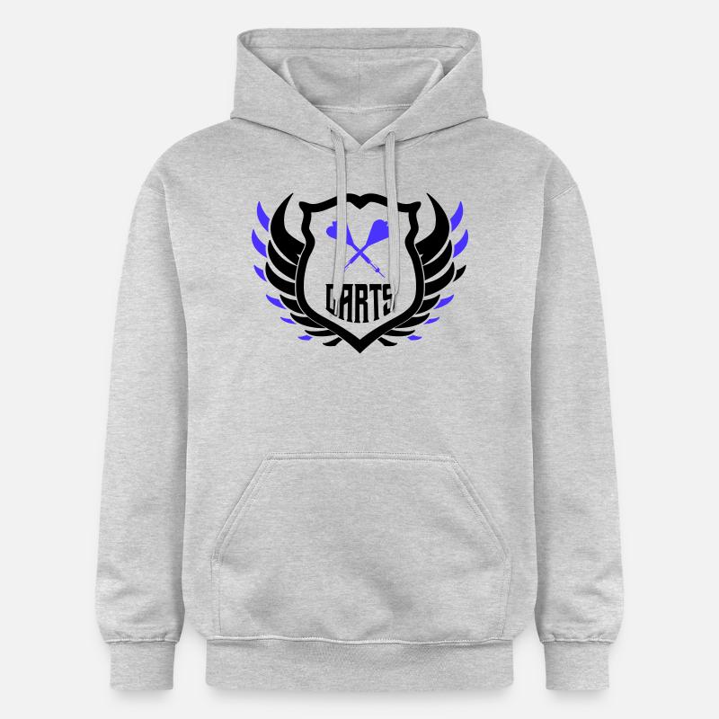 Écusson des fléchettes - Sweat à capuche Softstyle® Gildan Unisexe - gris clair chiné