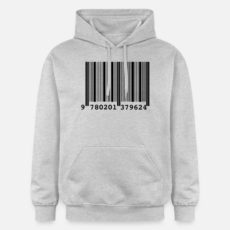 Code Barre Style - Sweat à capuche Softstyle® Gildan Unisexe - gris clair chiné