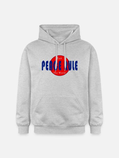 Må freden herske over verden - Gildan Softstyle® Midweight unisex-hoodie - lysegrå meleret