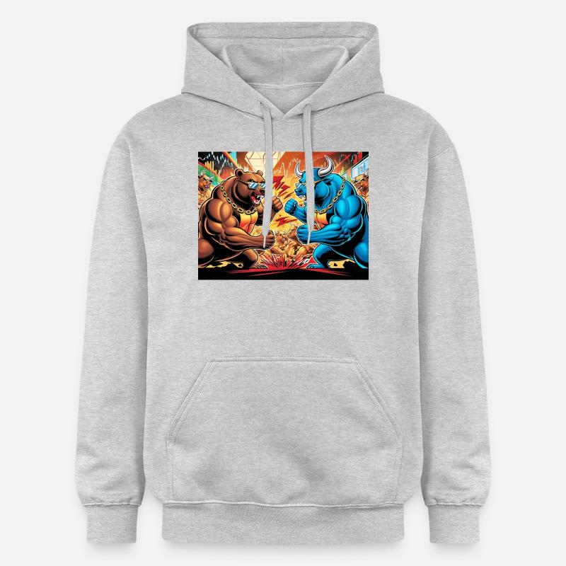 Marché baissier et haussier - Bourse - Sweat à capuche Softstyle® Gildan Unisexe - gris clair chiné