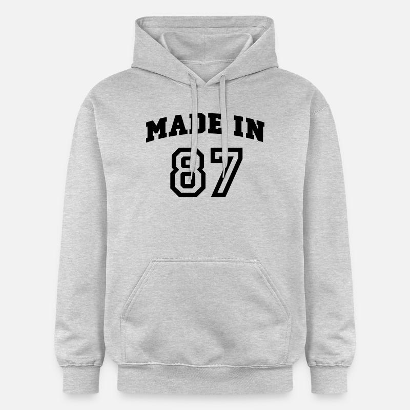 mp_madein87a - Sweat à capuche Softstyle® Gildan Unisexe - gris clair chiné