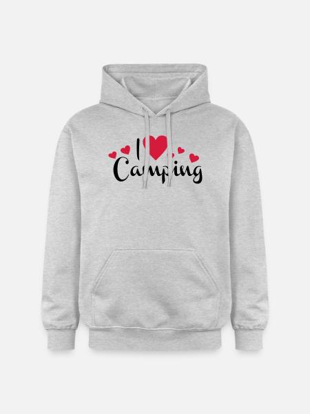 camping - Gildan Unisex Softstyle® Midweight Hoodie - Hellgrau meliert