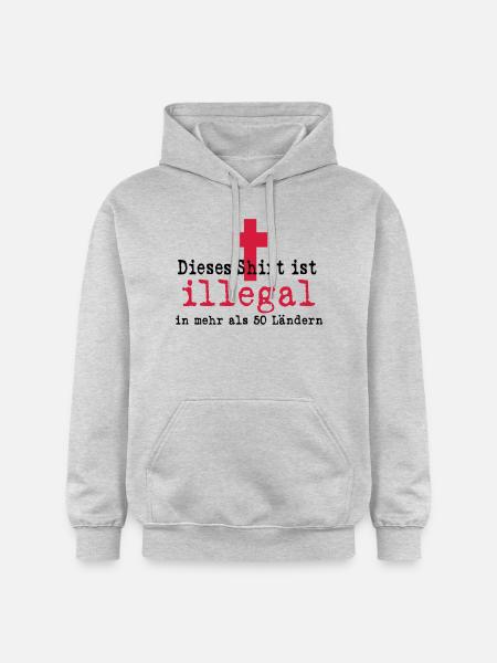 illegal - Gildan Unisex Softstyle® Midweight Hoodie - Hellgrau meliert