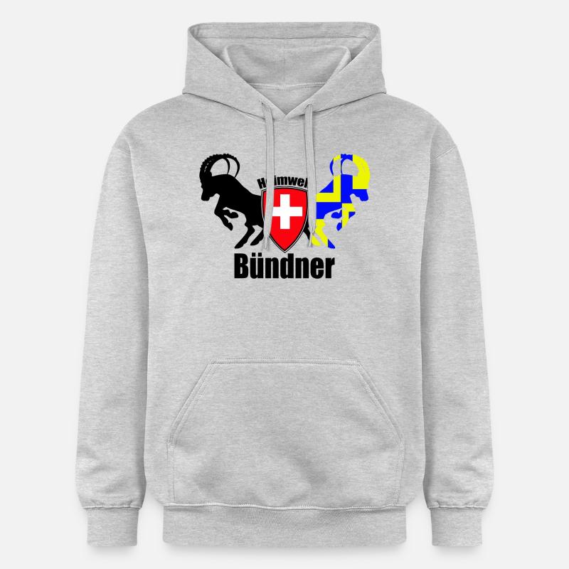 Grisons nostalgique - Sweat à capuche Softstyle® Gildan Unisexe - gris clair chiné