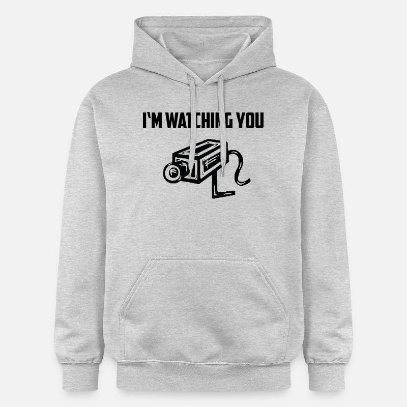 Je te regarde - Sweat à capuche Softstyle® Gildan Unisexe - gris clair chiné