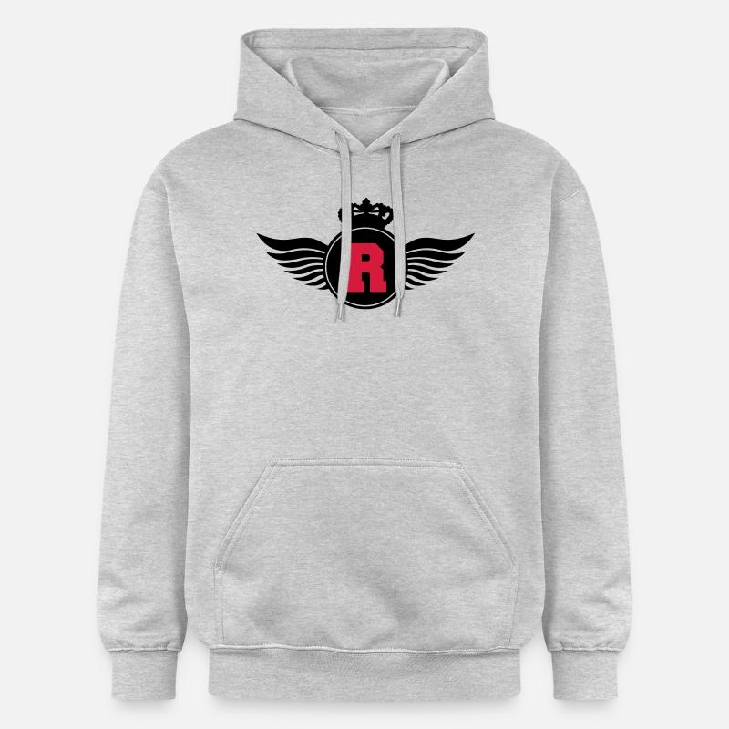 r_letter_shield_c2 - Gildan Unisex Softstyle® Midweight Hoodie - light heather grey
