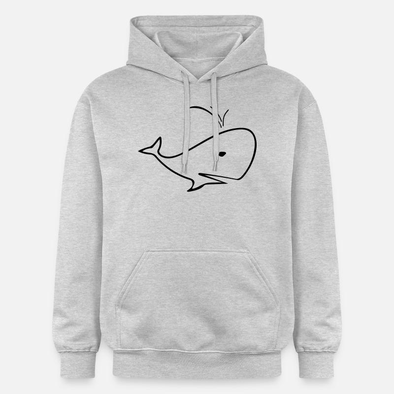 Baleine - Sweat à capuche Softstyle® Gildan Unisexe - gris clair chiné