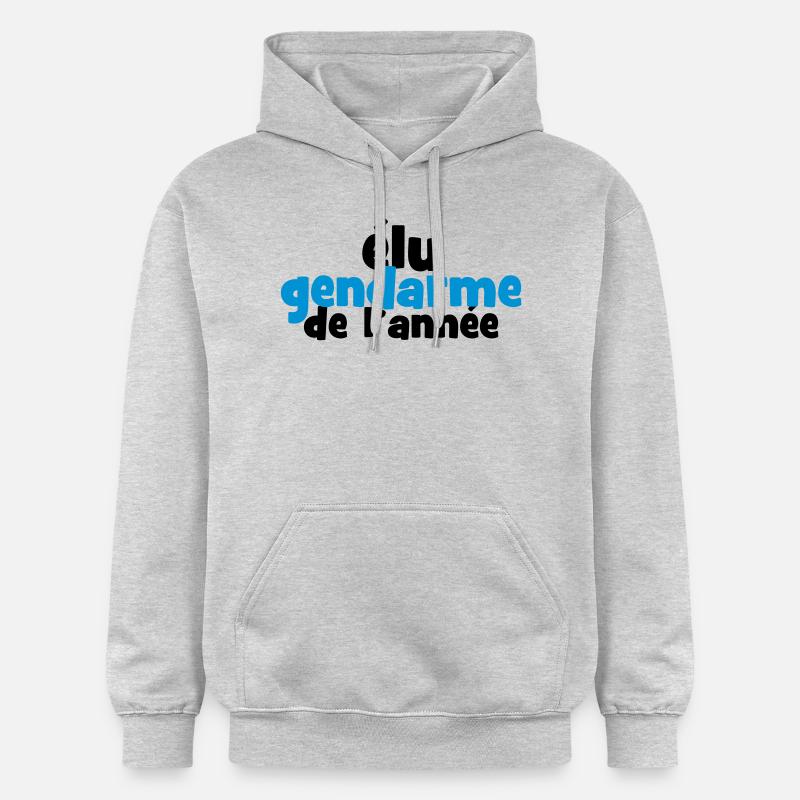 Elu Gendarme de l'année ! - Sweat à capuche Softstyle® Gildan Unisexe - gris clair chiné