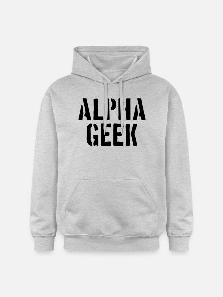 Alpha Geek - Gildan Unisex Softstyle® Midweight Hoodie - light heather grey