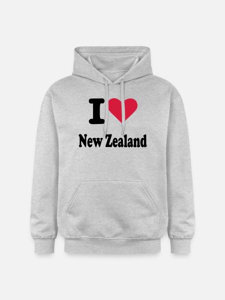 Neuseeland - Gildan Unisex Softstyle® Midweight Hoodie - Hellgrau meliert