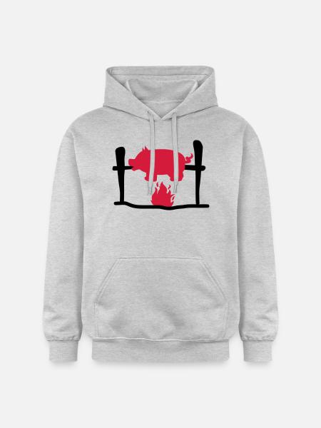 Grillen - Gildan Unisex Softstyle® Midweight Hoodie - Hellgrau meliert