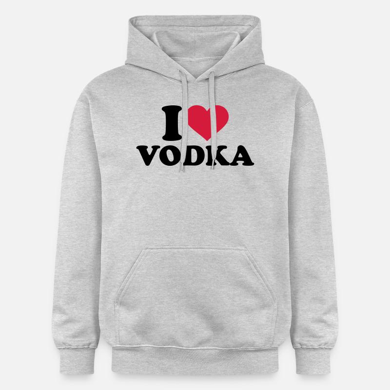I love Vodka - Sweat à capuche Softstyle® Gildan Unisexe - gris clair chiné