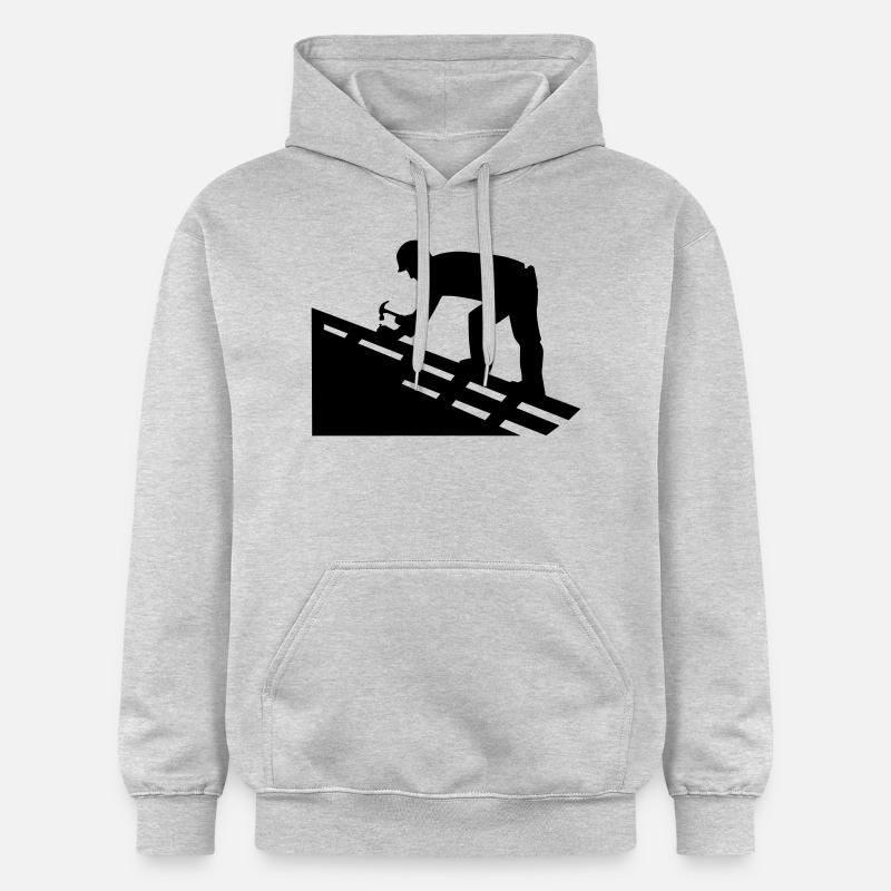 Dachdecker - Gildan Unisex Softstyle® Midweight Hoodie - Hellgrau meliert