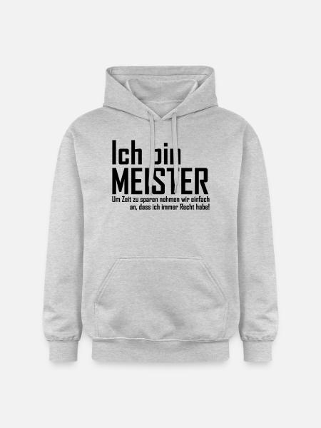 ich bin meister - Gildan Unisex Softstyle® Midweight Hoodie - Hellgrau meliert