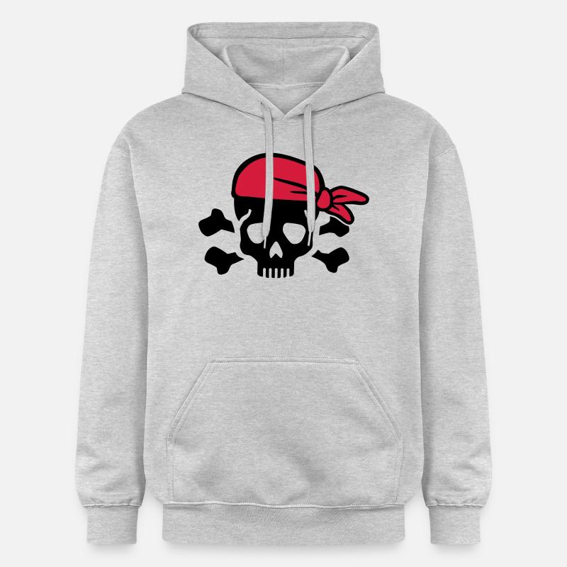 Pirate - Sweat à capuche Softstyle® Gildan Unisexe - gris clair chiné