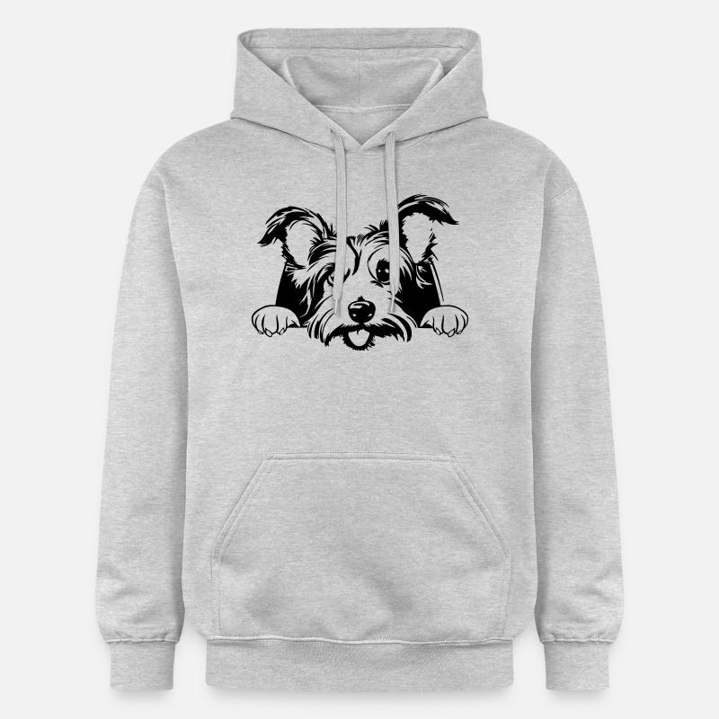 Petit Terrier - Sweat à capuche Softstyle® Gildan Unisexe - gris clair chiné