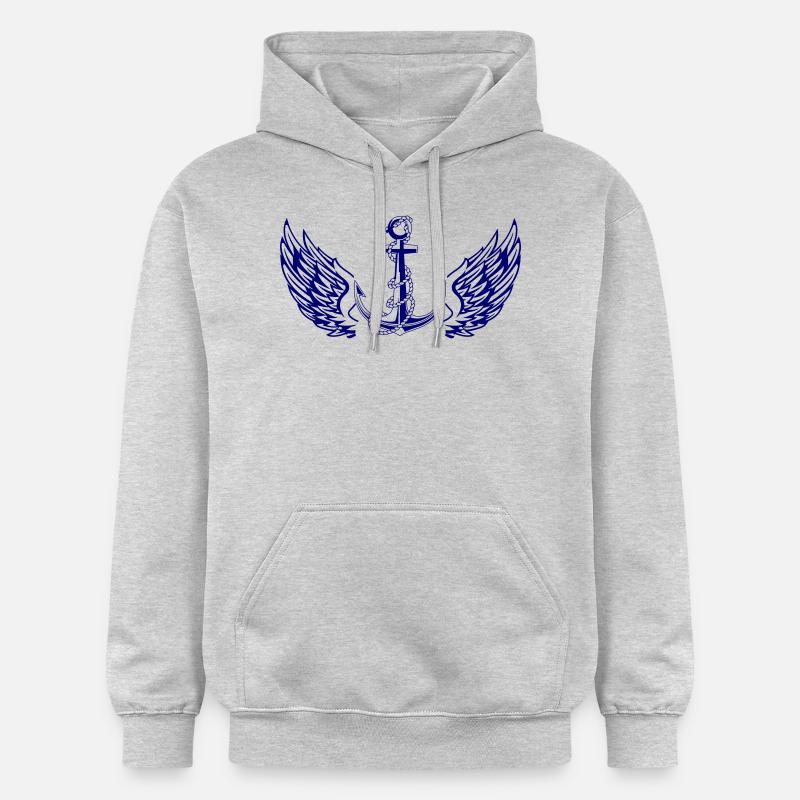 Ailes d’ancrage - Sweat à capuche Softstyle® Gildan Unisexe - gris clair chiné