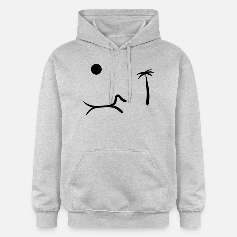 Vacances d’été teckel - Sweat à capuche Softstyle® Gildan Unisexe - gris clair chiné