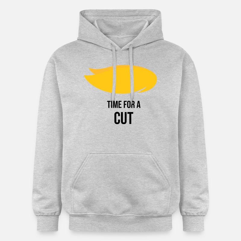 Il est temps de couper - Sweat à capuche Softstyle® Gildan Unisexe - gris clair chiné