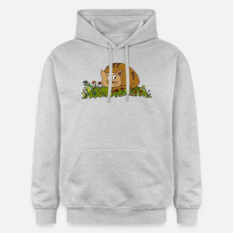 Chat - Sweat à capuche Softstyle® Gildan Unisexe - gris clair chiné