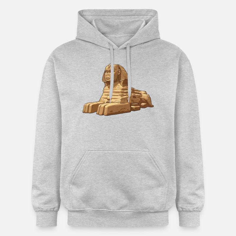 Sphinx de Gizeh - Sweat à capuche Softstyle® Gildan Unisexe - gris clair chiné