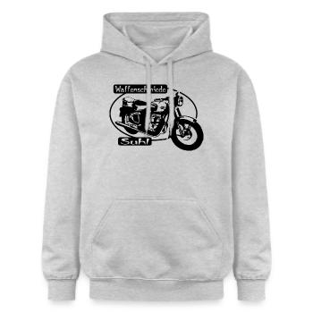 Sport AWO 425 Waffenschmi - Gildan Unisex Softstyle® Midweight Hoodie - Hellgrau meliert - Vorne - Liana (172cm) & Jaron (178cm)