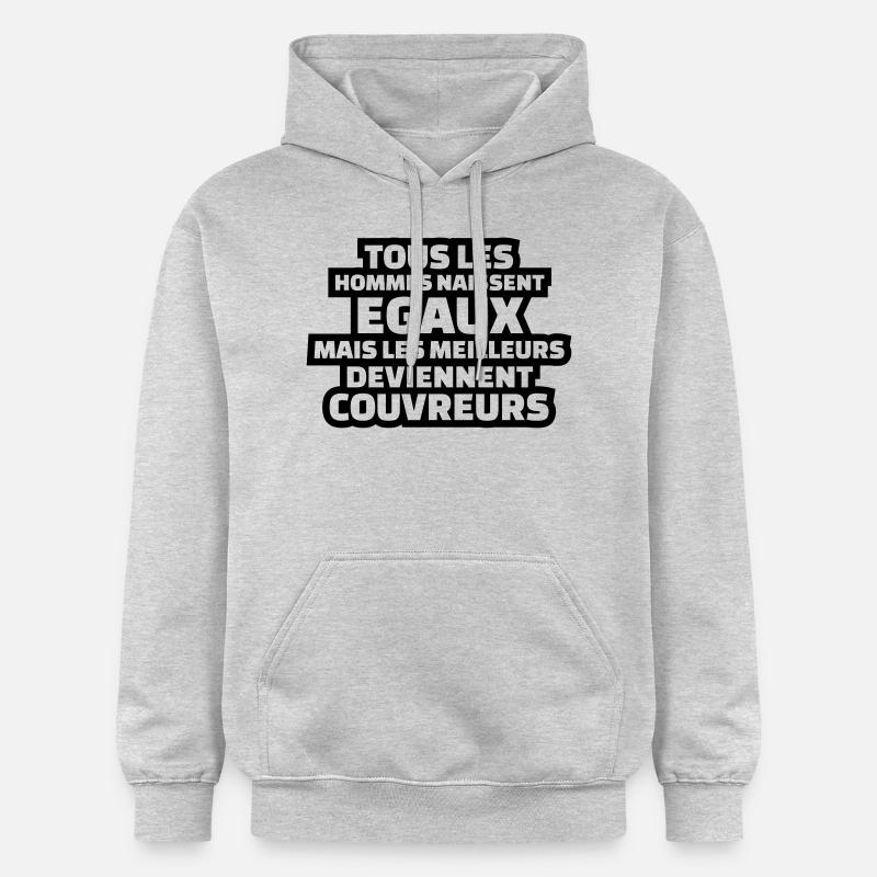 les meilleurs deviennent couvreurs - Sweat à capuche Softstyle® Gildan Unisexe - gris clair chiné