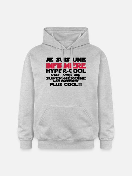 une infirmière hyper-cool - Sweat à capuche Softstyle® Gildan Unisexe - gris clair chiné