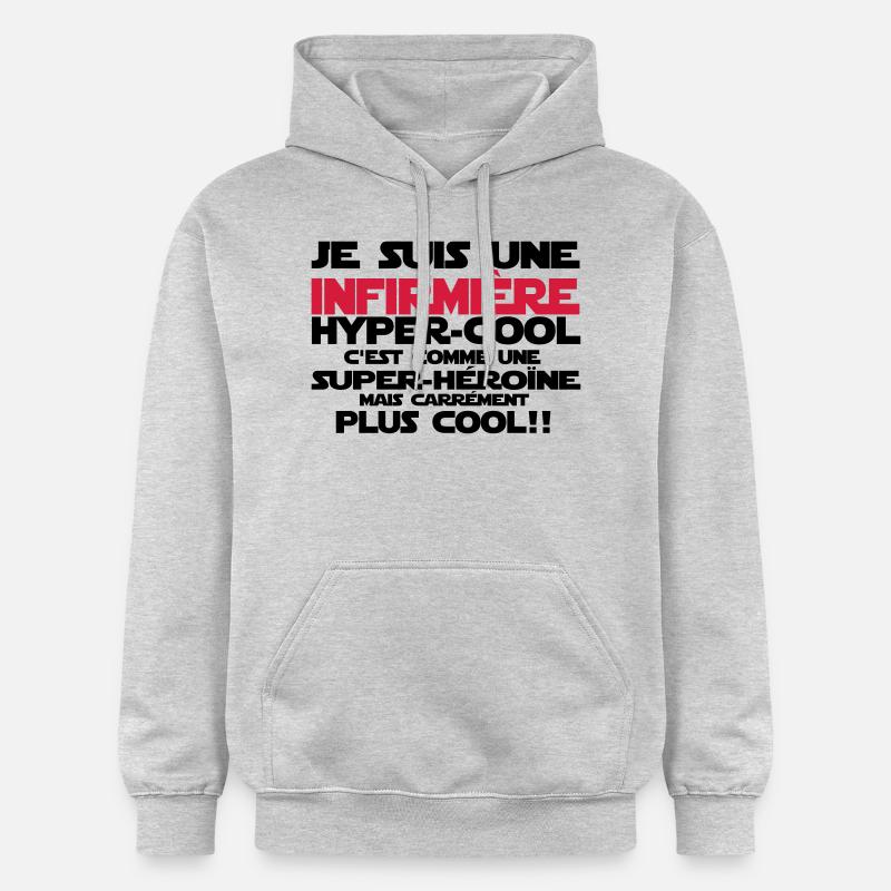 une infirmière hyper-cool - Sweat à capuche Softstyle® Gildan Unisexe - gris clair chiné